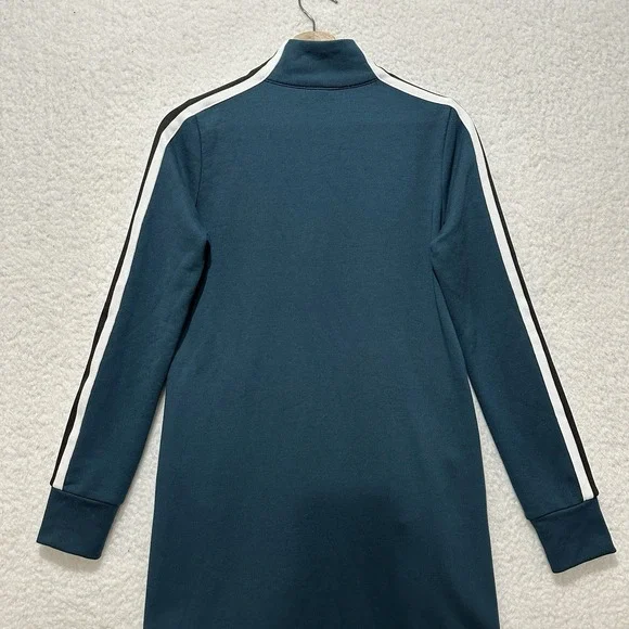 Athleta Crosstown Track Dress 1/4 Zip Long Sleeve Stripes Women's Size XS Green‎ - Picture 11 of 16